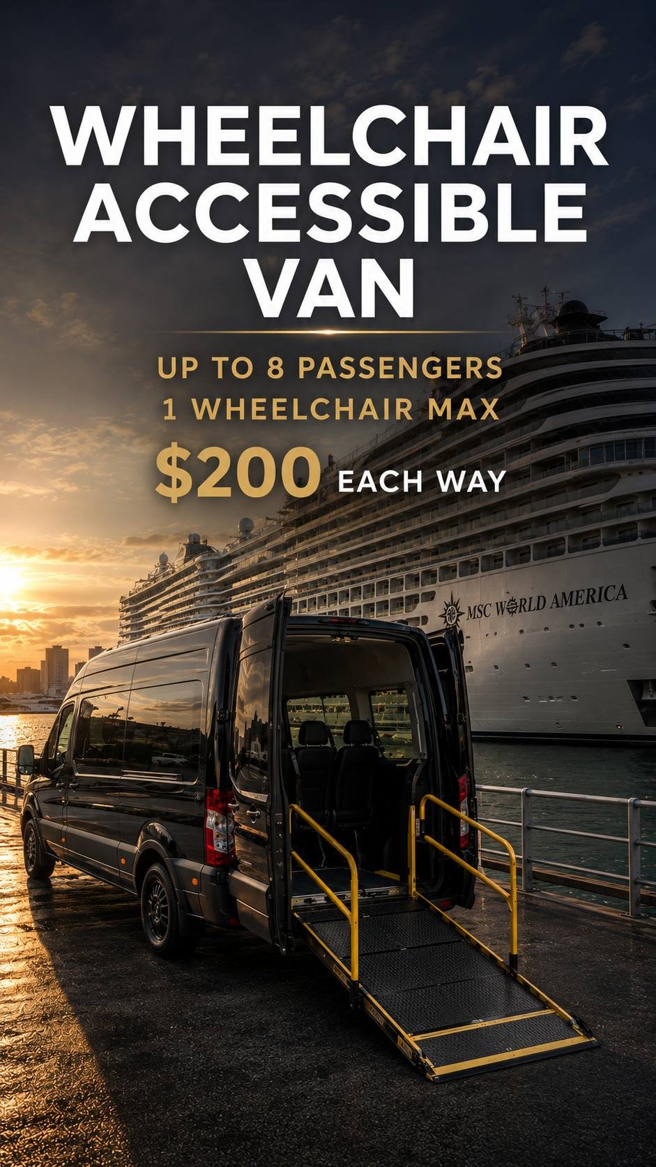 Wheelchair Accessible Van — Up to 8 passengers